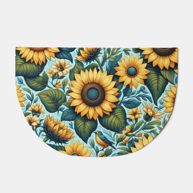 Summer/sunflower/bird Doormat (Front)