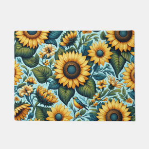 Summer/sunflower/bird Doormat