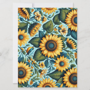 Summer/sunflower/bird Holiday Card