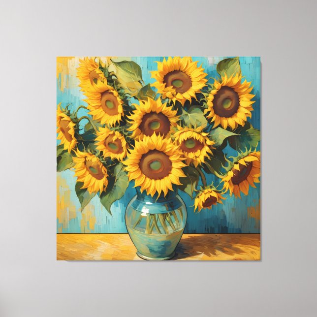 Summer Sunflower Canvas Print (Front)
