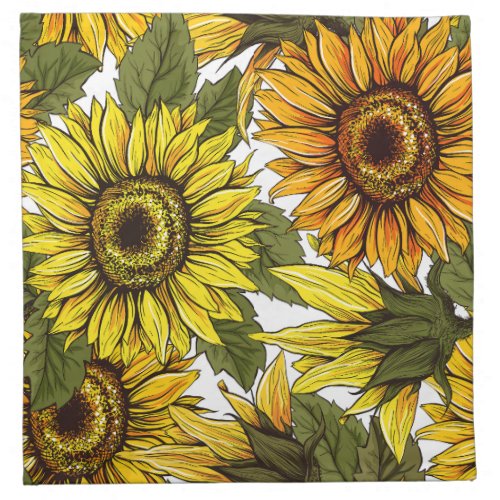 Summer Sunflower  Cloth Napkin
