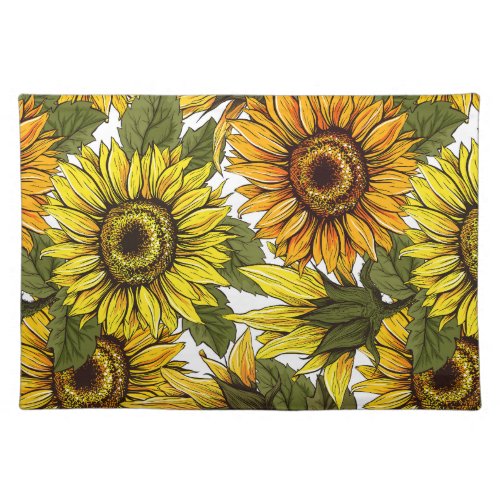 Summer Sunflower  Cloth Placemat