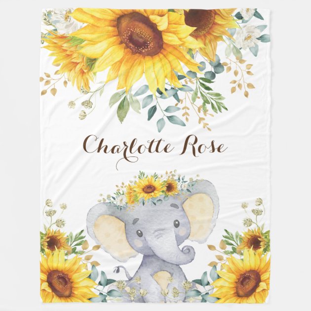 Elephant discount sunflower blanket