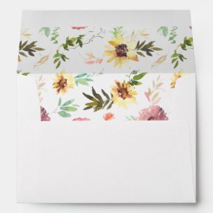Summer Sunflower Floral Envelope