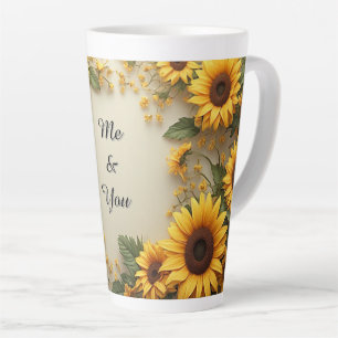 Summer Sunflower Garden Design Latte Mug