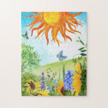 Summer Sunflower Garden Litha Solstice Landscape