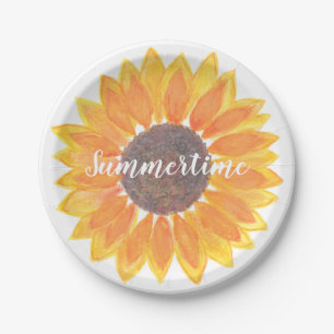 Summer Sunflower Paper Plates