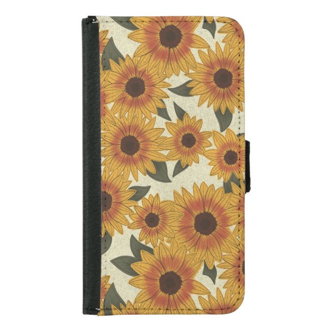 Summer Sunflower Samsung Galaxy Wallet Case (Front)