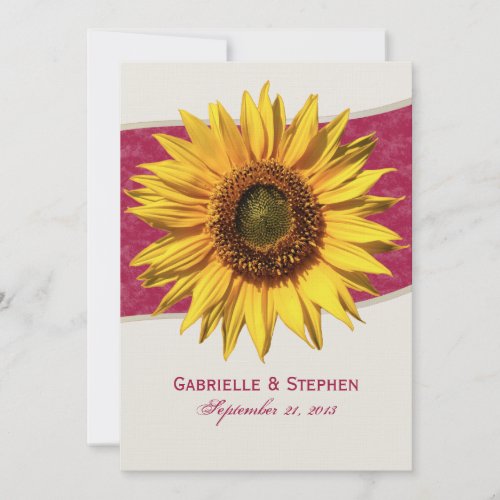 Summer Sunflower Wedding Personalized Announcements
