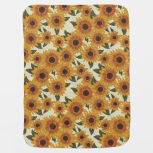 Summer Sunflowers Baby Blanket