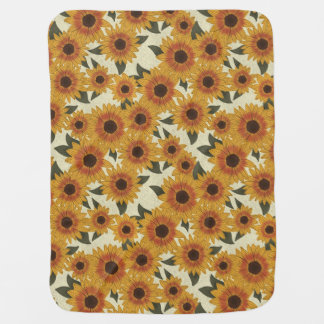 Summer Sunflowers Baby Blanket