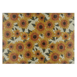 Summer Sunflowers Cutting Board