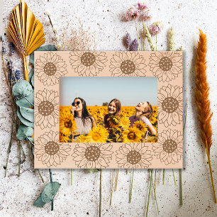Summer Sunflowers Happy Family Decoration Engraved Frames