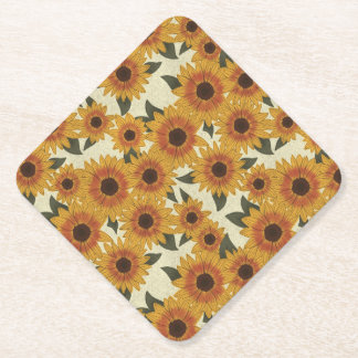 Summer Sunflowers Paper Coaster