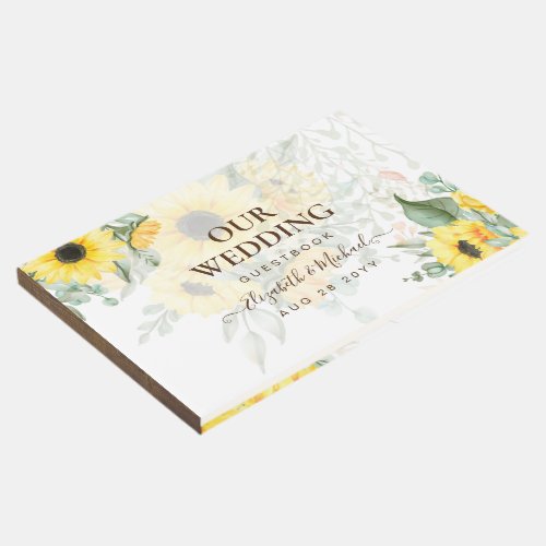 Summer Sunflowers Wedding Guest Book