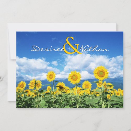 Summer Sunflowers Wedding Invitation