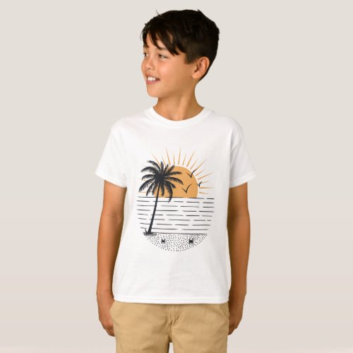 Summer sunrise on the beach T_Shirt