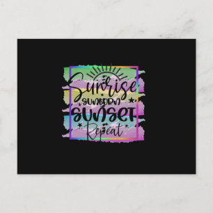 Summer Sunrise Sunburn Sunset Repeat Postcard