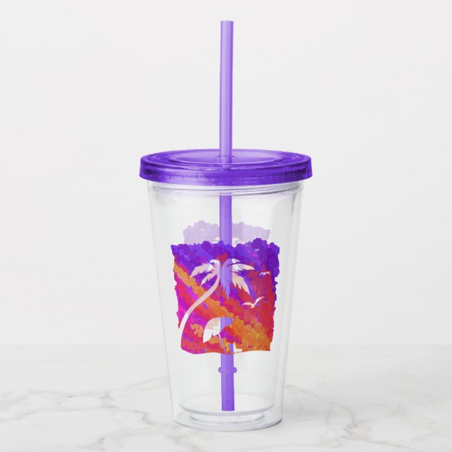 Summer Sunset Acrylic Tumbler (Front)