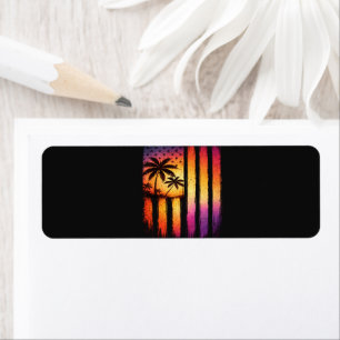 Summer Sunset American Vintage 4th Of July Label