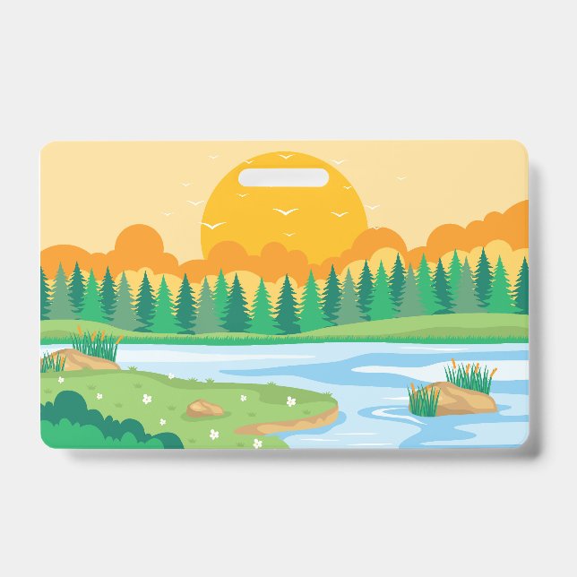 Summer Sunset Badge (Front)