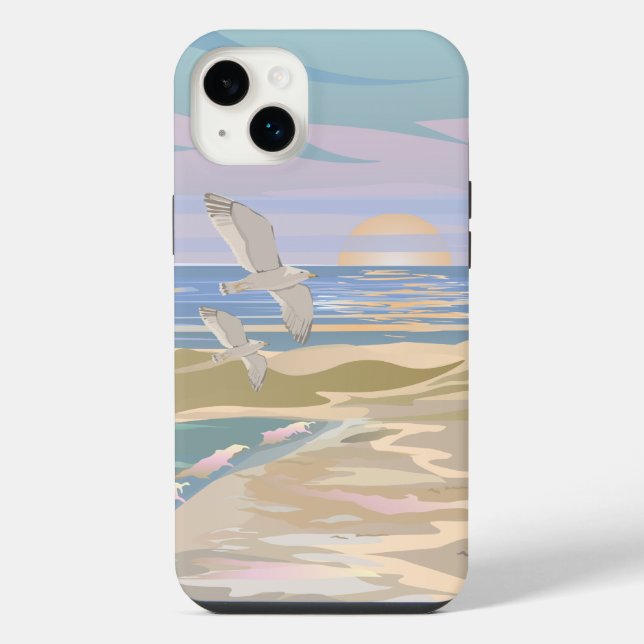 Summer Sunset Beach Iphone Case (Back)