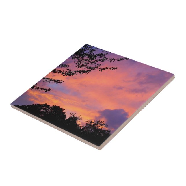 Summer Sunset Ceramic Tile (Side)