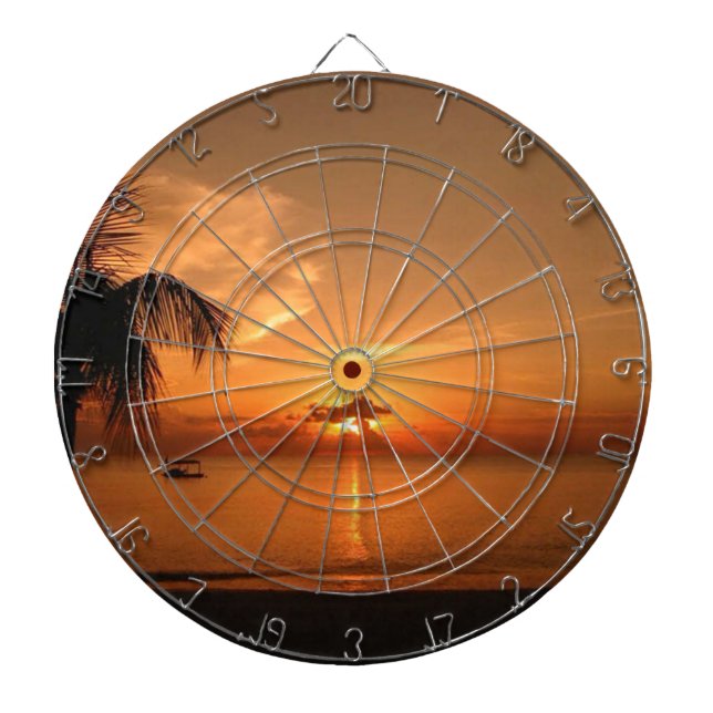 Summer Sunset Dart Board (Front)