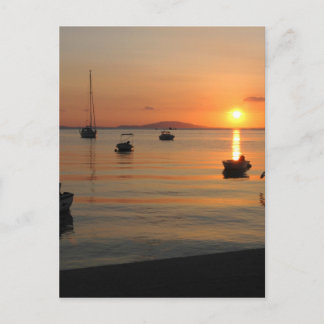 Summer Sunset in Novalja in Croatia Postcard