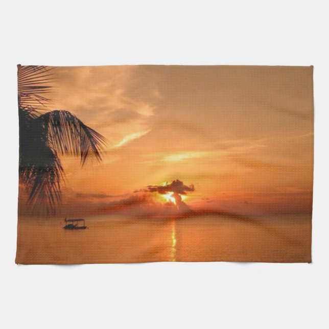 Summer Sunset Kitchen Towel (Horizontal)