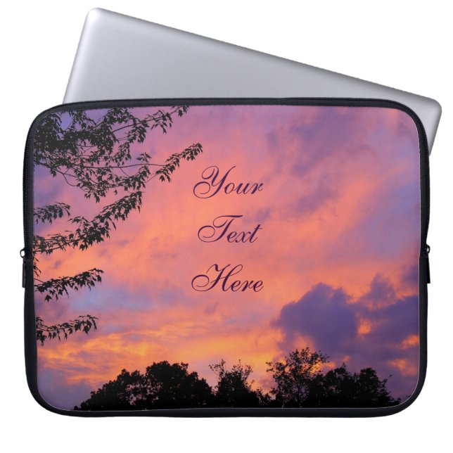 Summer Sunset Laptop Sleeve *Personalize* (Front)