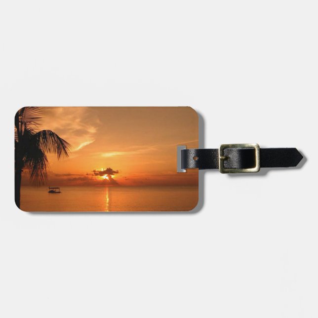Summer Sunset Luggage Tag (Front Horizontal)