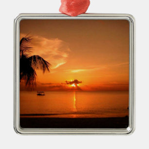 Summer Sunset Metal Ornament