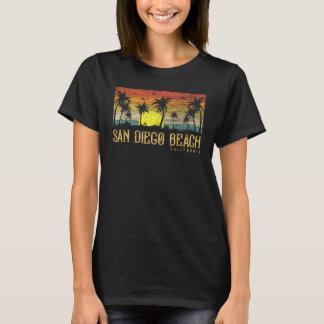 Summer Sunset Palm Tree Vintage California San Die T-Shirt