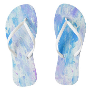 Summer Sunset Pink/Blue Pair of Flip Flops