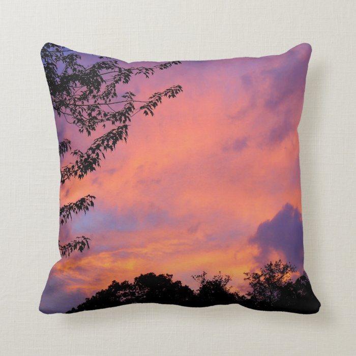 Summer Sunset Romantic Throw Pillow *personalize*