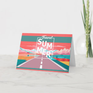 Summer Sunset Sky, Road Trip to Rocky Mountain Letterpress Thank You Card