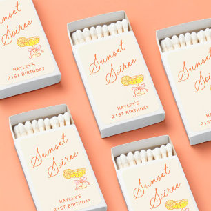 Summer Sunset Soiree Party Matchboxes