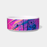 Summer Sunset Splatter Paint Abstract Bowl<br><div class="desc">This colorful design features a bright summer sunset sky inspired palette in shades of hot pink, bright purple, marigold yellow-orange and deep sapphire blue paint splatters.</div>