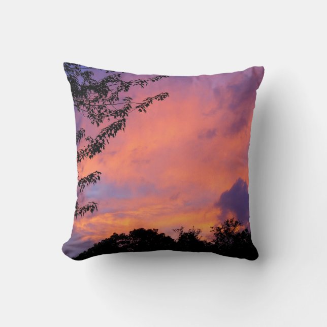 Summer Sunset Throw Pillow (Front)