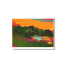 Summer Sunset Tropical Scene