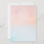 Summer Sunset Watercolor Lingerie Shower Invitation (Back)