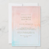 Summer Sunset Watercolor Lingerie Shower Invitation (Front)