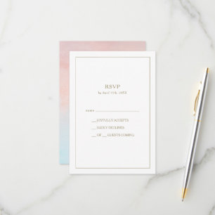 Summer Sunset Watercolor RSVP Card