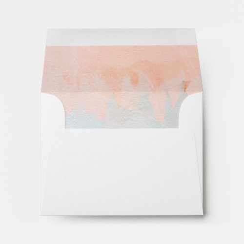 Summer Sunset Watercolor Self Addressed RSVP  Envelope