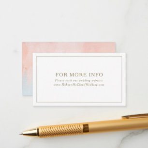 Summer Sunset Watercolor Wedding Website Enclosure Card