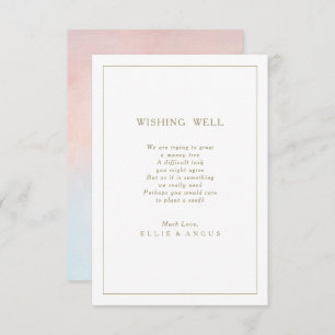 Summer Sunset Watercolor Wedding Wishing Well Card