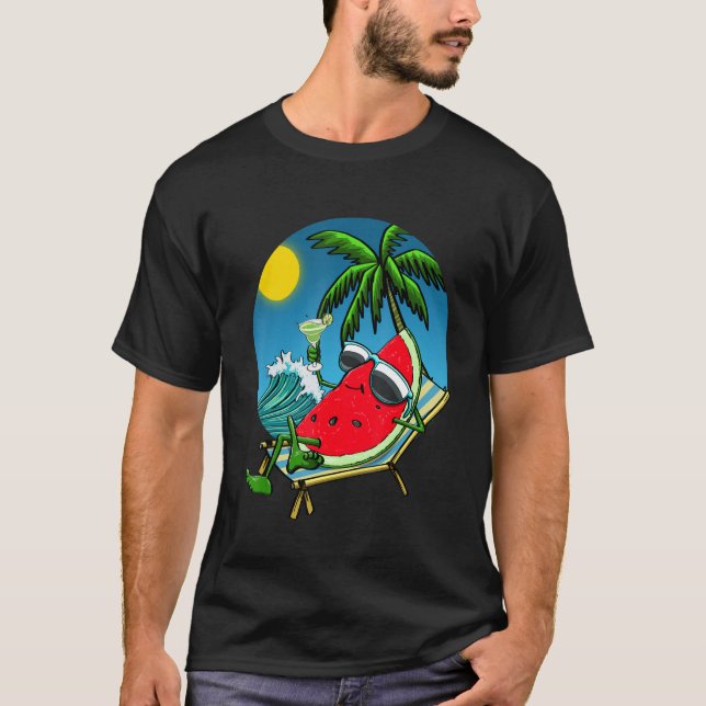 Summer Sunset Watermelon Women Water Fruit Love T-Shirt (Front)