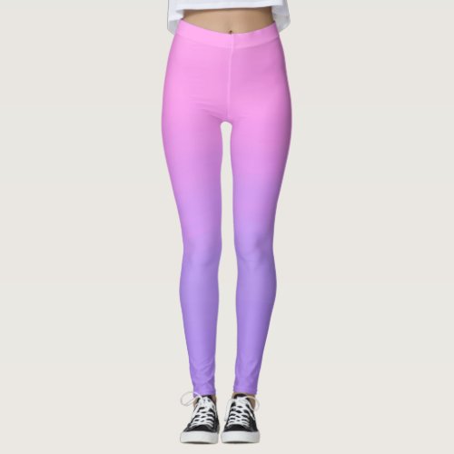 Summer Sunsets pink and purple ombre Leggings