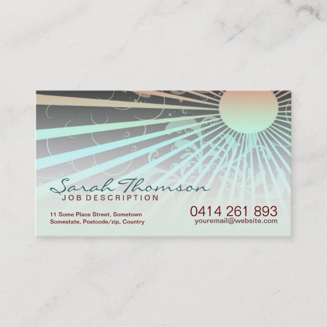 Summer Sunshine Business Card (Front)